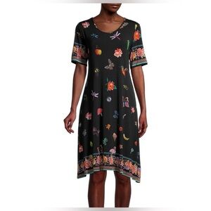 Johnny Was Zooey Border Bamboo Swing Dress